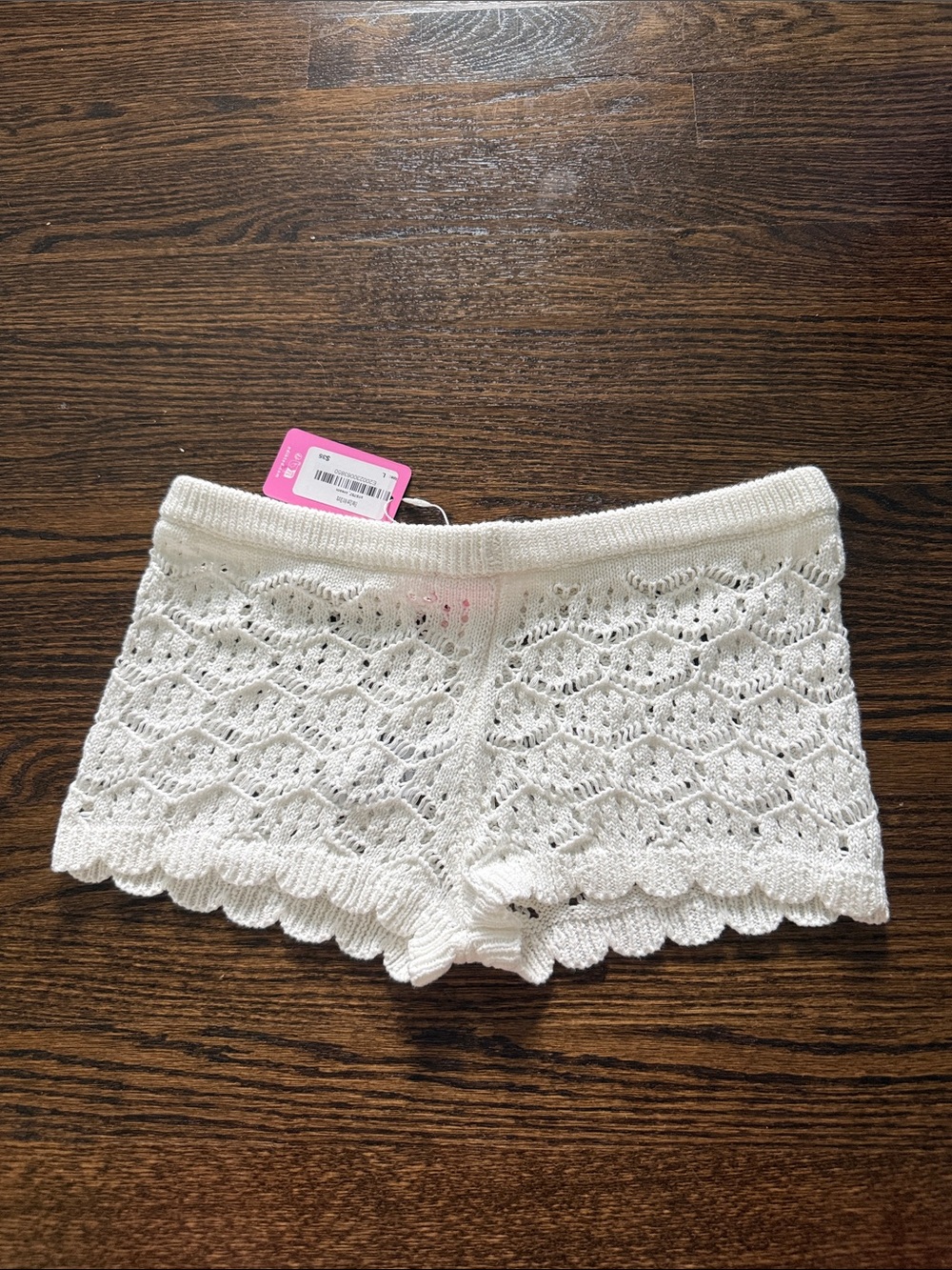 Women’s Crochet Lace Knit Boyshorts - White